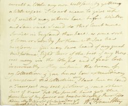 HAMILTON (SIR WILLIAM) Three autograph letters signed ('Wm. Hamilton') to Perkin Magra, and two ...