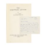 LEWIS (C.S.) The Screwtape Letters, FIRST EDITION, third printing, AUTOGRAPH LETTER SIGNED ('C.S...