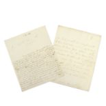 WALPOLE (HORACE) Autograph draft letter to William Pitt, later Lord Chatham, November 1759