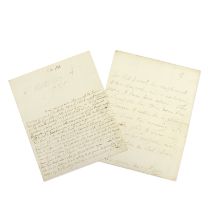 WALPOLE (HORACE) Autograph draft letter to William Pitt, later Lord Chatham, November 1759