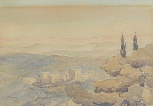 TURING (ALAN)] TURING (ETHEL SARA) 'Dawn at Bethlehem', watercolour, c.1936-37