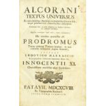 QU'RAN, in Arabic and Latin Alcorani Textus Universus; Refutatio Alcorani [edited and translated...