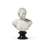 Buste en marbre de carrare repr&#233;sentant un satyre ou 'Faune de Vienne' d'apr&#232;s l'Antiq...