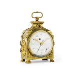 A gilt Robert et Courvoisier Pendule d'Officiers clock, early 19th century, circa 1800 signature...