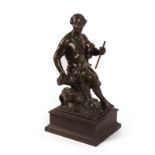 Groupe en bronze repr&#233;sentant le Chasseur au repos, Jean-Claude Chambellan Duplessis (1699-...