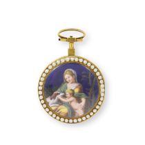 Montre de poche en or, Suisse ou France vers 1850-60A Swiss or French gold pocket watch, circa 1...