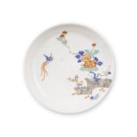 Plat rond en porcelaine de Meissen provenant du &#171; Japanisches Palais &#187;, circa 1730A Me...