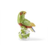 Perroquet en porcelaine de Meissen, circa 1740A Meissen model of a parrot, circa 1740