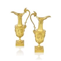 A pair of Empire gilt bronze ewers attributed to Claude Galle (French, 1759-1815) Circa 1805 (2)