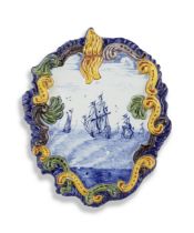 A Dutch Delft plaque, late 18th century