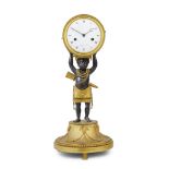 A good early 19th century French gilt and patinated bronze mantel clock Le Comte, Paris