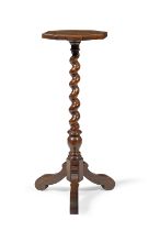 A Dutch walnut candle standLate 17th century and later