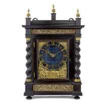 A fine and rare late 17th century Dutch ebony table clock Johannes Van Ceulen, The Hague, Holland