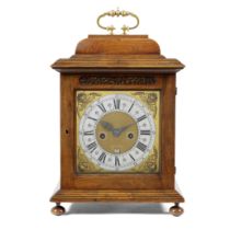 An early 18th century Dutch walnut repeating table clock Joan Klock, Amsterdam