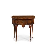 A Dutch walnut and burr walnut card tableEarly 18th century and later