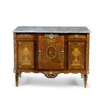 An important Dutch ormolu mounted rosewood, sycamore, purplewood and marquetry commodeAttributed...