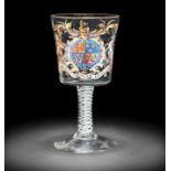 The George III Goblet: a highly important enamelled Royal armorial goblet by William Beilby, cir...