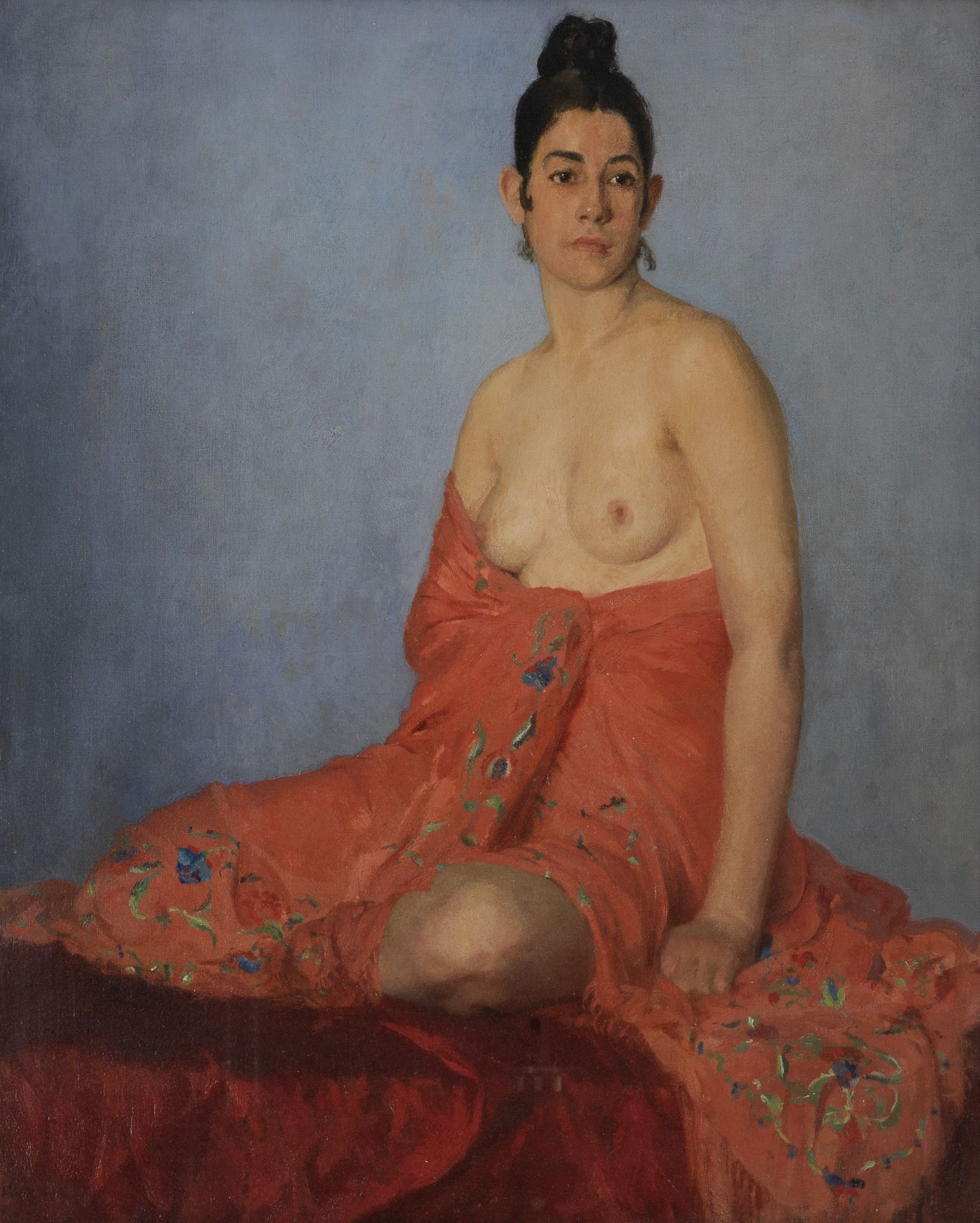 Sir Gerald Festus Kelly RA, KCVO, PRA (British, 1879-1972) 'Consuela V. The Pink Shawl'