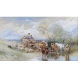 Myles Birket Foster, RWS (British 1825-1899) Le Mont-Saint-Michel, Normandy (To be sold with ano...