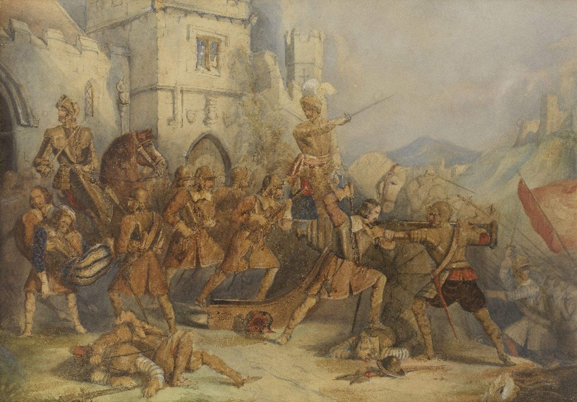 Sir John Everett Millais, PRA (British, 1829-1896) Attack on Kenilworth Castle (Executed circa ...