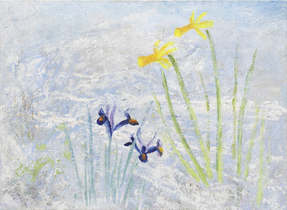 Winifred Nicholson (British, 1893-1981) Flowers in Snow, Bankshead 56 x 76.4 cm. (22 x 30 in.)
