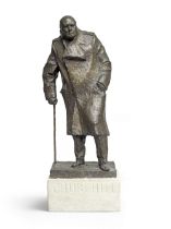 Ivor Roberts-Jones (British, 1916-1996) Sir Winston Churchill, maquette for the monument in Parl...