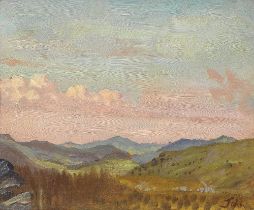 Augustus Edwin John O.M., R.A. (British, 1878-1961) Landscape in Wales 32.5 x 40.6 cm. (12 3/4 x...