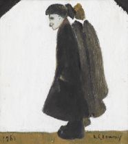 Laurence Stephen Lowry R.A. (British, 1887-1976) Man Looking at Something 21 x 18.8 cm. (8 1/4 x...