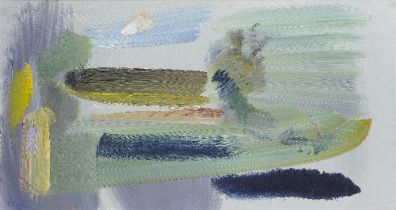 Ivon Hitchens (British, 1893-1979) Sussex River, Evening Mist 40.4 x 75 cm. (15 7/8 x 29 1/2 in.)