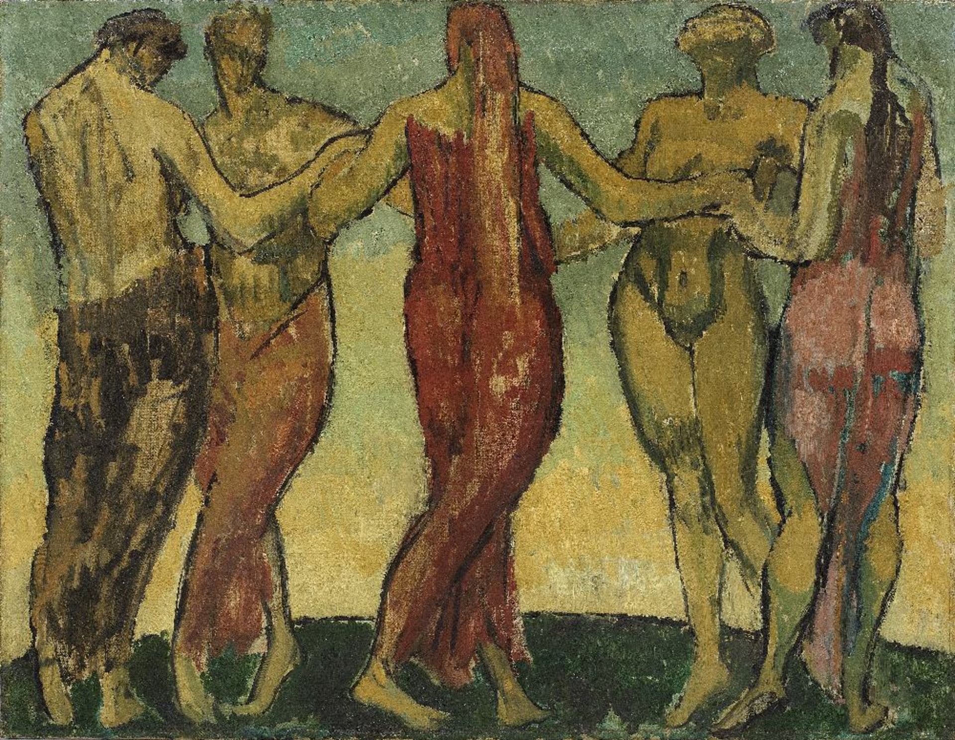 Duncan Grant (British, 1885-1978) Dancers 71.2 x 91.6 cm. (28 x 36 in.) (Painted in 1912)