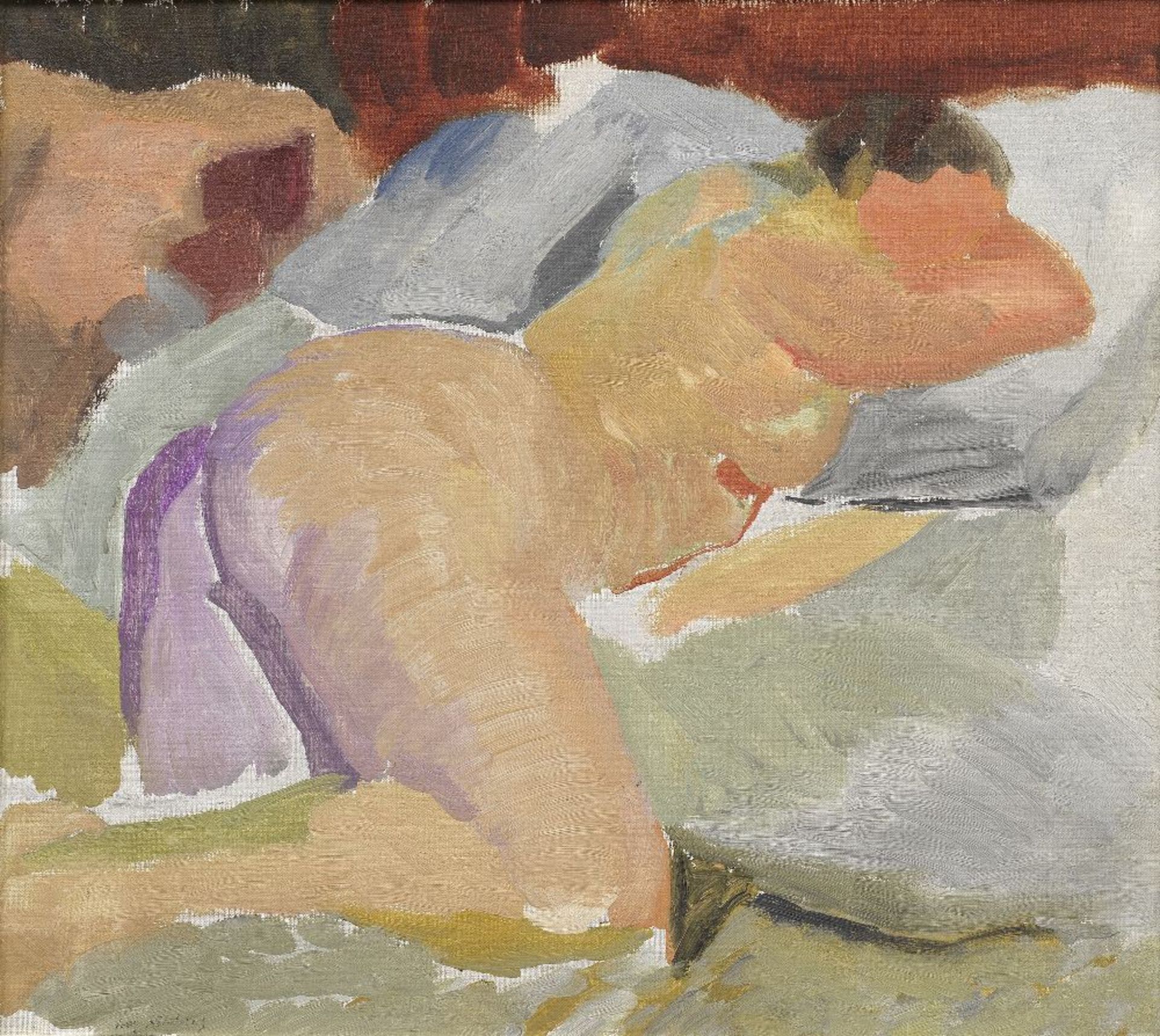 Ivon Hitchens (British, 1893-1979) Reclining Nude 46.6 x 52.4 cm. (18 3/8 x 20 5/8 in.)