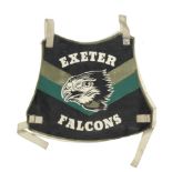 An Exeter Falcons speedway race vest