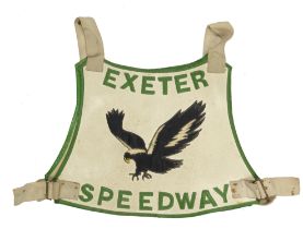 A believed 'Chris Julian' Exeter Falcons speedway race vest