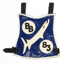 A Boston Barracudas speedway race vest