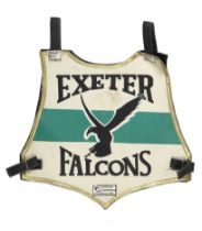 An Exeter Falcons speedway race vest