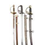 A French Revolutionary Period Sword, An 1821 Pattern Light Cavalry Officer's Sword, And An Ameri...
