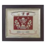 An Edwardian Embroidery Of The 12th Prince Of Wales's (Royal) Lancers
