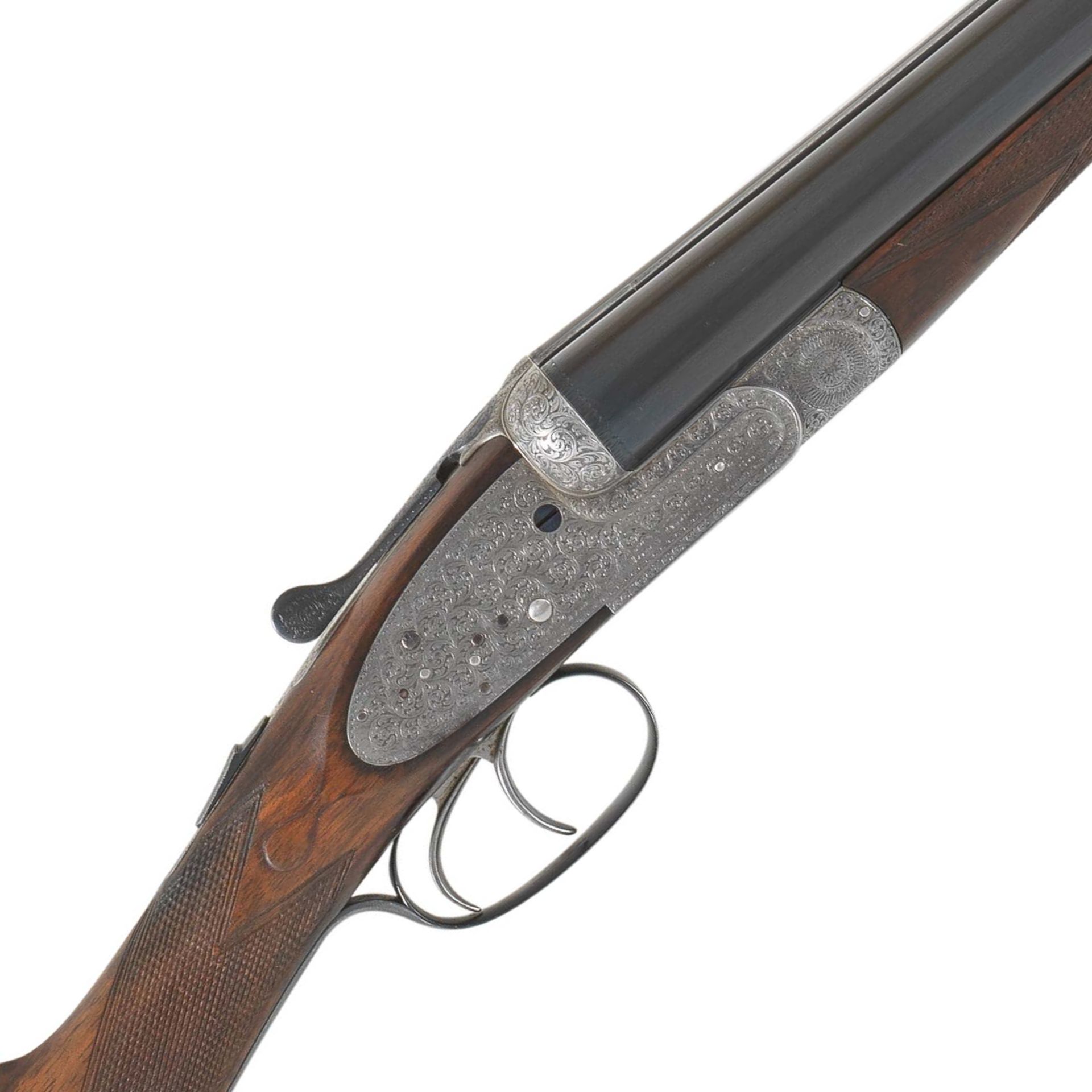 A 12-bore sidelock ejector gun by John Dickson & Co., no. 6226 In a leather case