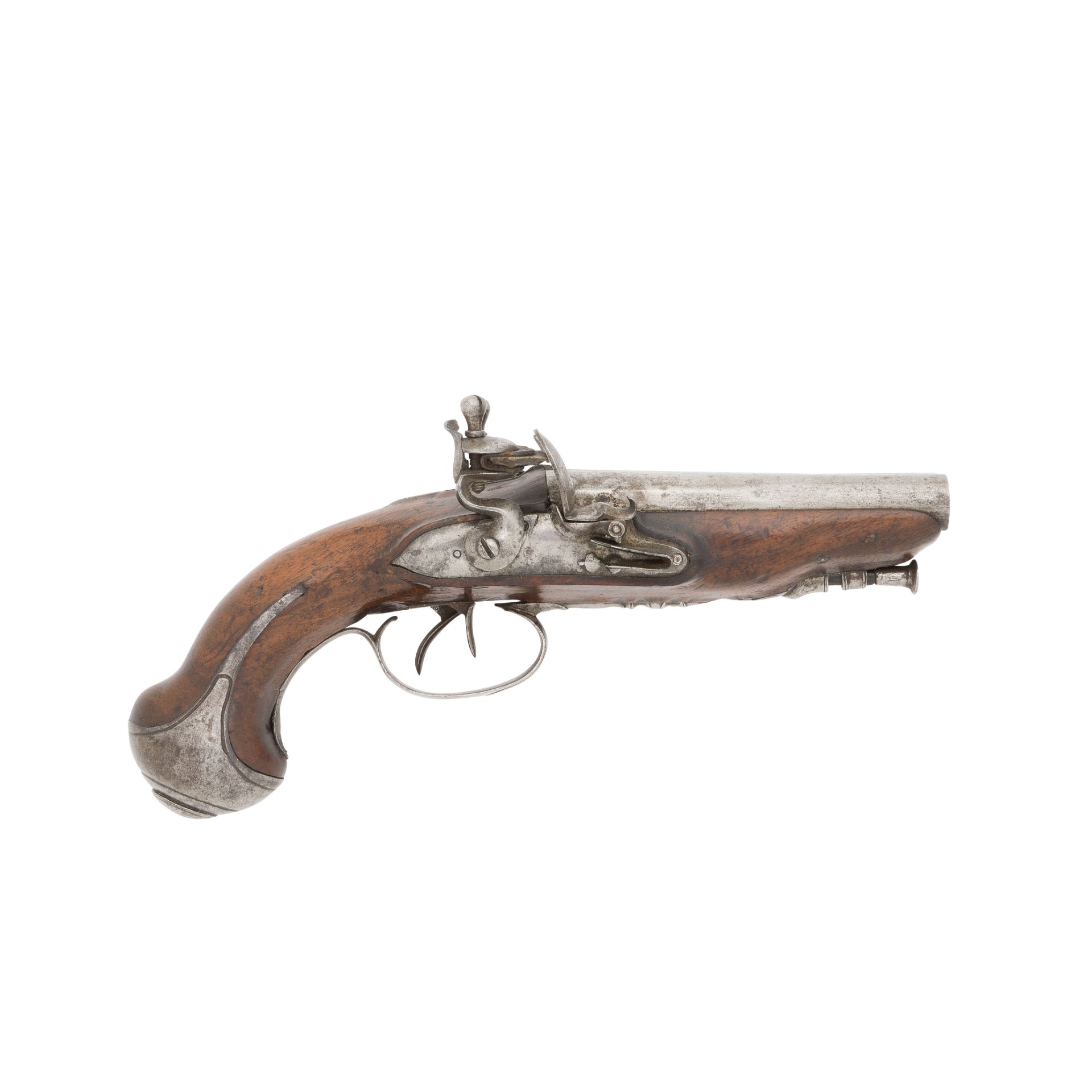 A French 40-Bore Flintlock D.B. Travelling Pistol