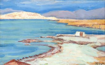 Constantinos Maleas (Greek, 1879-1928) C&#244;tes de Phaliron (signed in Greek ( lower right)oil...