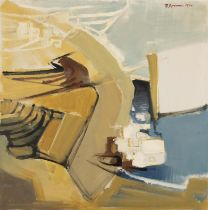 Paris Prekas (Greek, 1926-1999) Vue sur l'&#238;le (signed in Greek and dated (upper right)acryl...