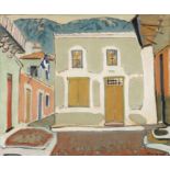 Yiannis Spyropoulos (Greek, 1912-1990) Maisons &#224; Hydra (Peint en 1951.signed in Greek (lowe...