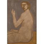 Nikos Nikolaou (Greek, 1909-1986) Femme nu assise (Peint en 1978.signed in Greek and dated (lowe...