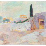 Constantinos Parthenis (Greek, 1878-1967) Alentours de l'Acropole (Peint en 1909.signed and date...