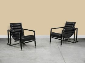 EILEEN GRAY (1879-1976) Paire de fauteuils mod. dit 'Transat'Cr&#233;ation en 1927Edition Ecart ...