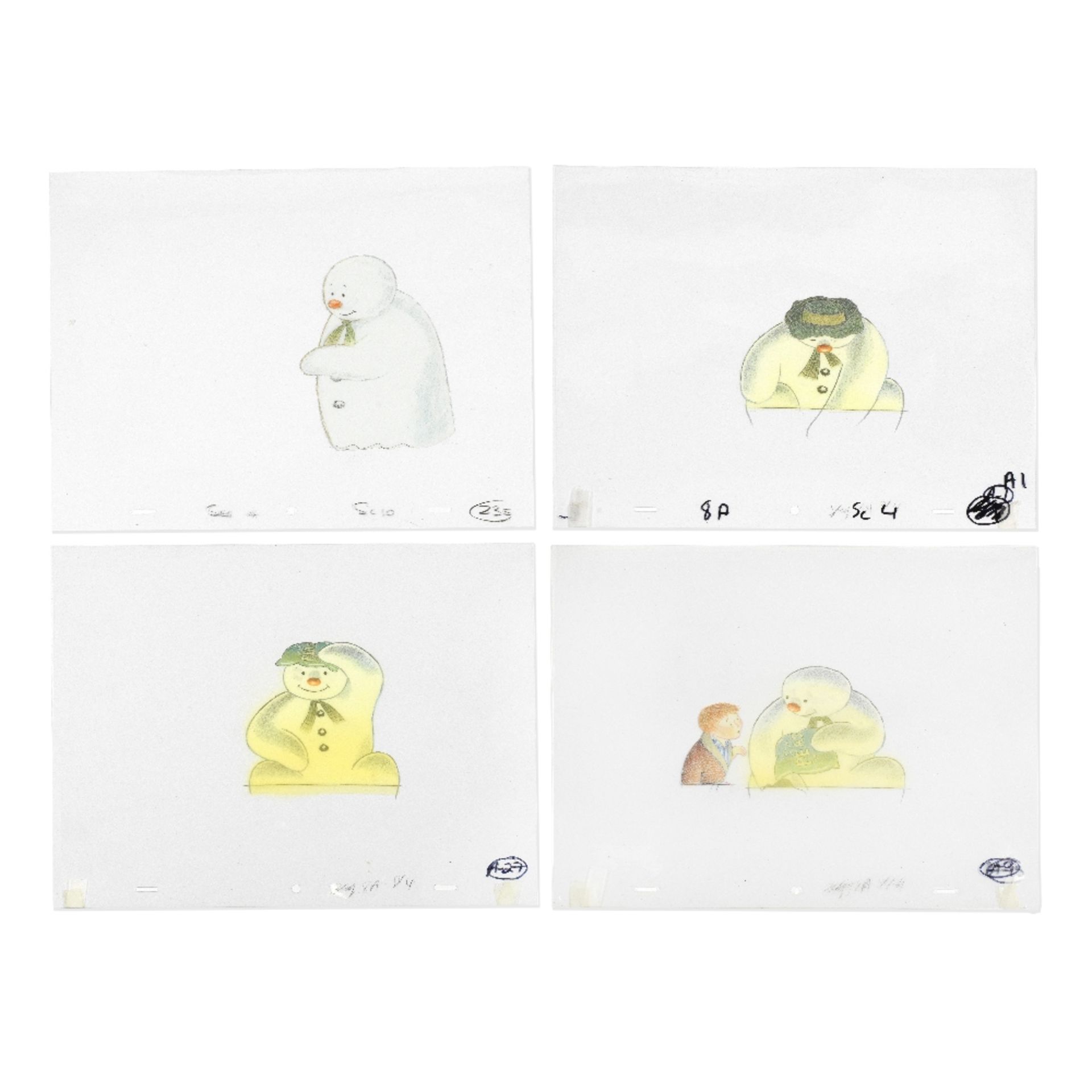 The Snowman: A Collection of Four Original Animation Cels of The Snowman and James from the Free...