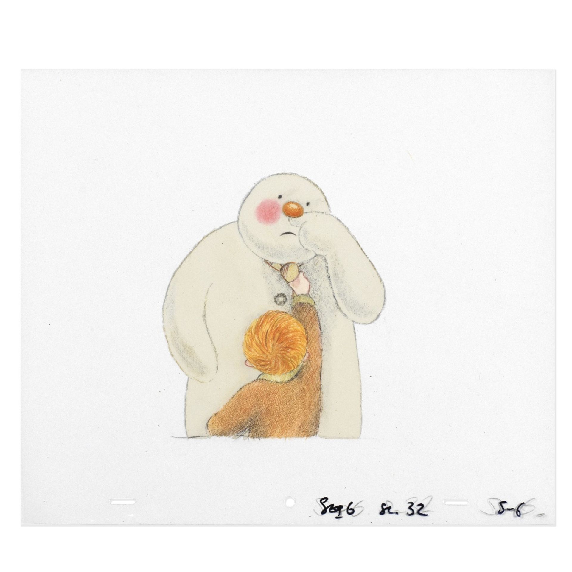 The Snowman: An Original Animation Cel of James and the Snowman 1982,