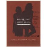 Robert Plant/Alison Krauss/T Bone Burnett: A Signed Raising Sand World Tour Poster, 2008,