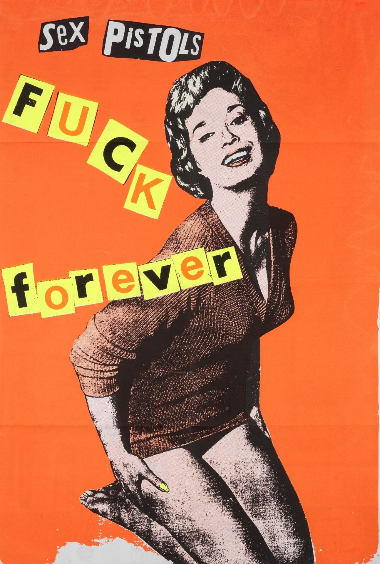 Jamie Reid (British, 1947-2023): A Fuck Forever Promotional Poster, 1986,