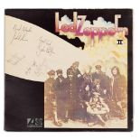 Led Zeppelin: An Autographed Copy Of The Album Led Zeppelin II, early 70s reissue,